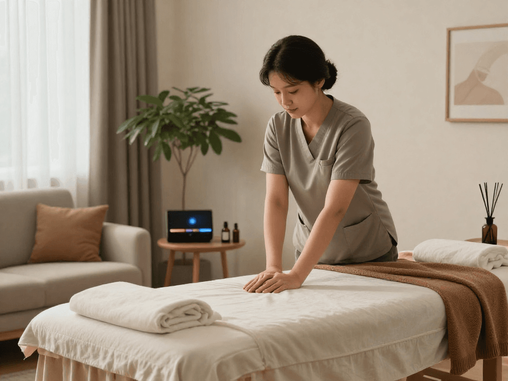 Experience peaceful 은평구출장마사지 in a relaxing home environment with a professional therapist.