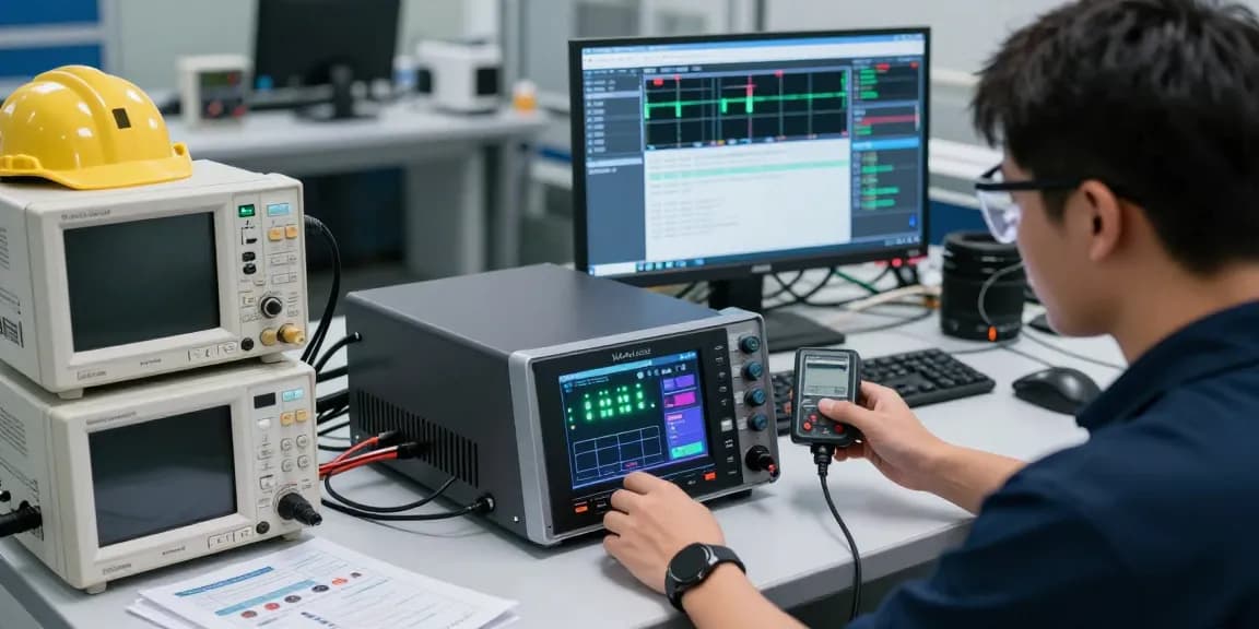 NAGA2000 testing scene with technician using advanced tools in a lab
