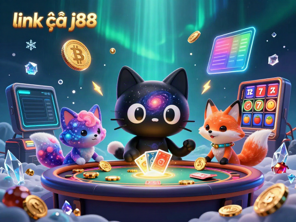 Engage with the exciting world of link vào j88 as a cosmic black hole cat summons golden chips at a vibrant casino