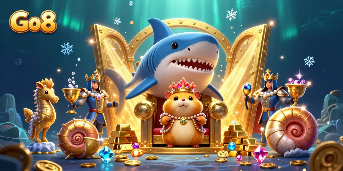 Experience the thrill of Go8 as the fierce golden hamster king rules over a treasure-filled casino realm.