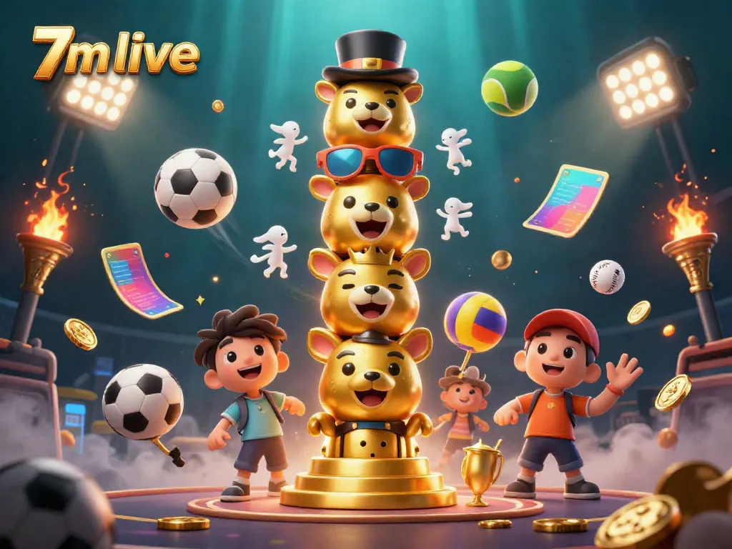 Experience exhilarating 7m live updates with vibrant animation of sports betting elements.