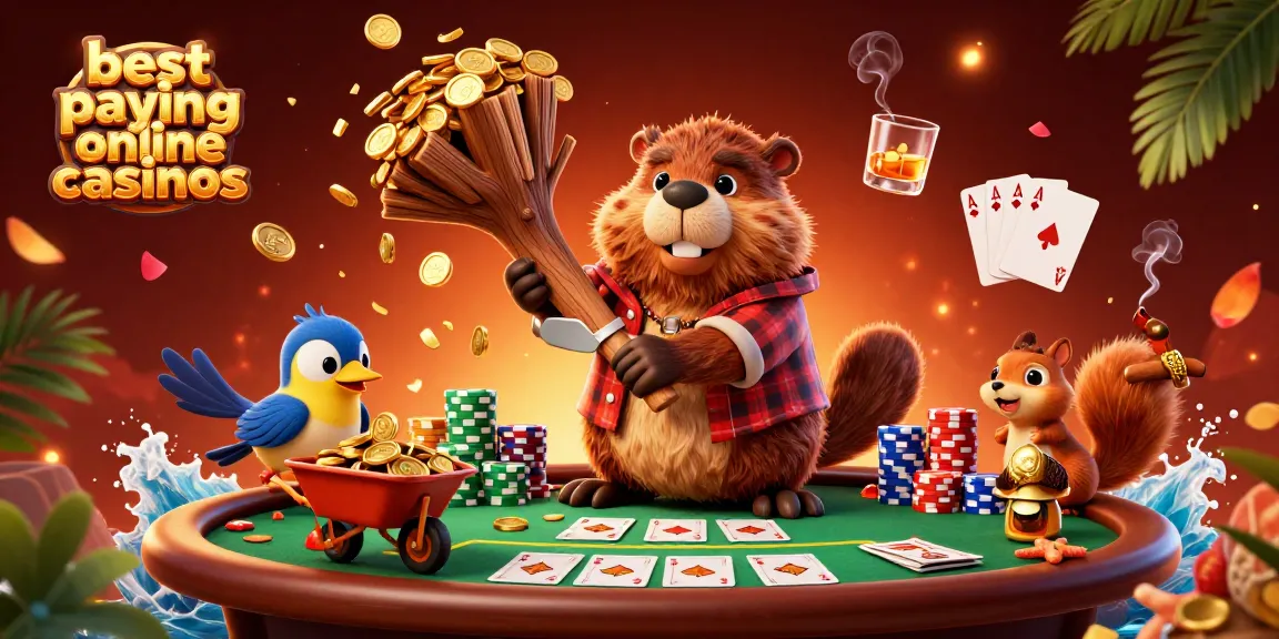 Experience excitement at the best paying online casinos with vibrant characters, chips, and lavish symbols.