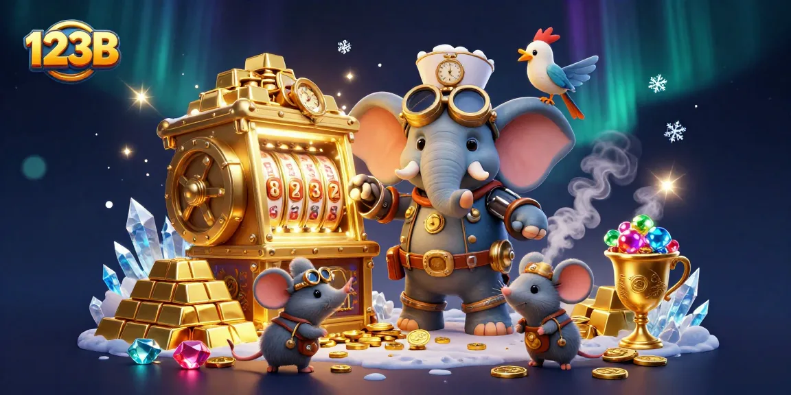 Experience the vibrant world of 123B with a steampunk elephant engaging in thrilling slot action.