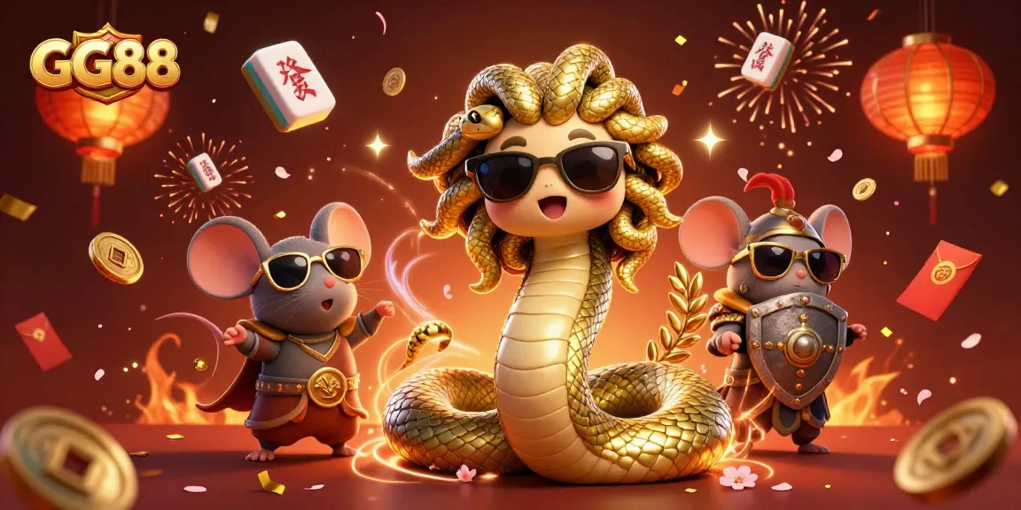 Engage with GG88's thrilling casino experience through this vibrant 3D depiction infused with lucky symbols.