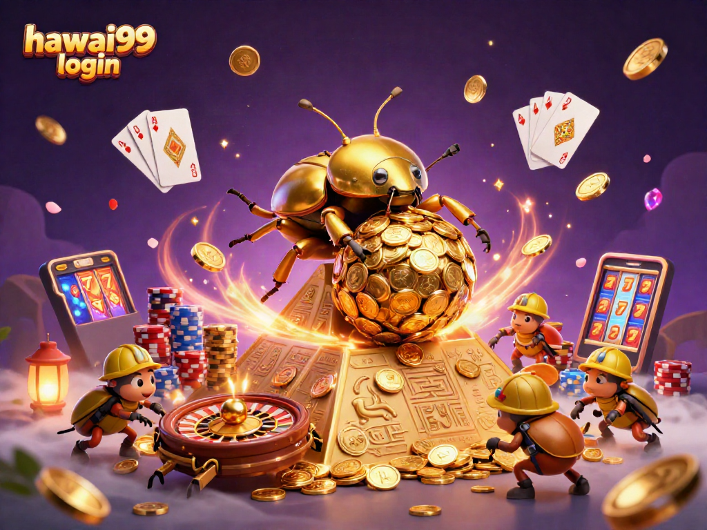 Experience the thrill of gaming with hawai99 login amidst a vibrant, dynamic casino scene.