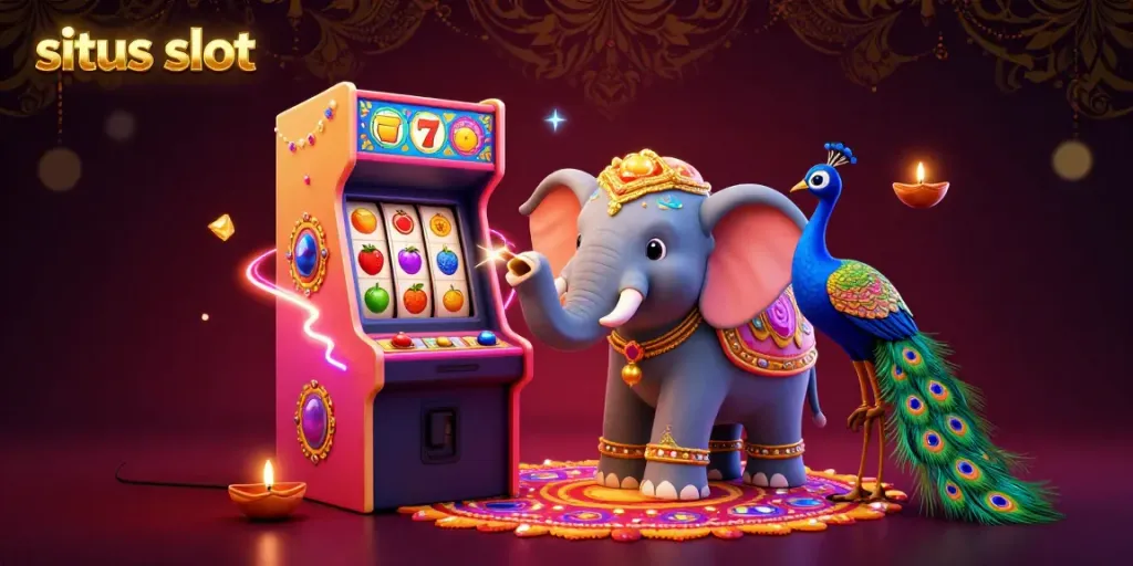 Engage with situs slot delights through vibrant 3D casino scenes of joyous gameplay.