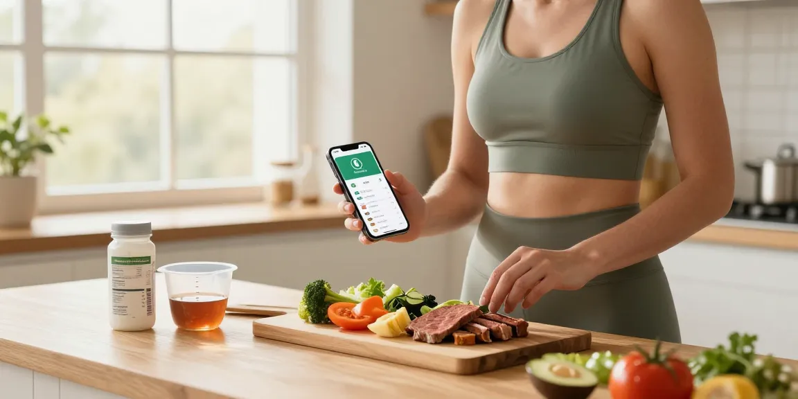 Exploring the best AI calorie tracker while preparing healthy meals with engaging visuals in a bright kitchen.