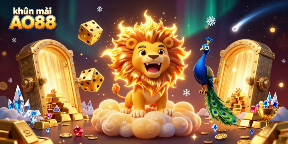 Experience exciting khuyến mãi AO88 with dazzling gems, abundant gold, and vibrant casino-themed characters.