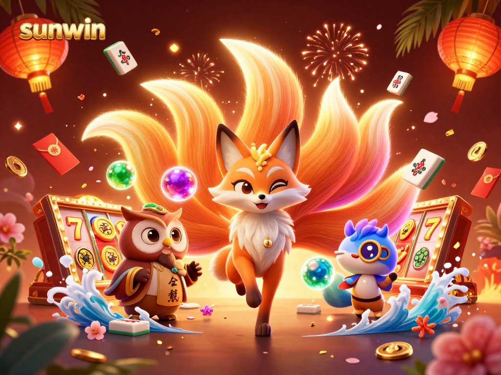 Play engaging slot games and explore the vibrant world of sunwin through magical imagery.
