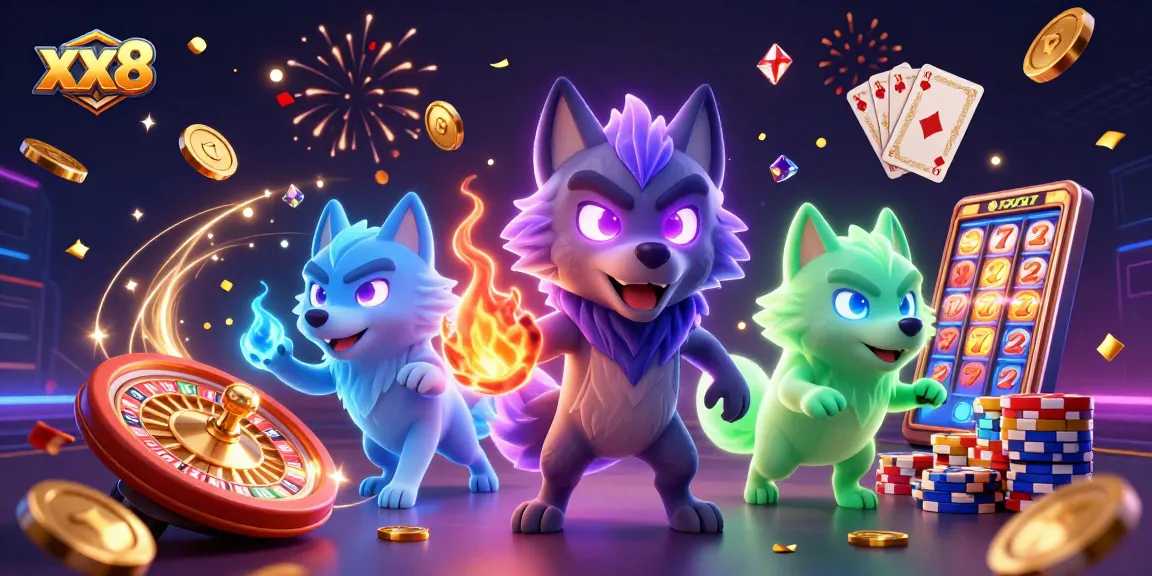 Engage in thrilling gameplay with xx8's dynamic casino experience featuring vibrant characters and striking visuals.
