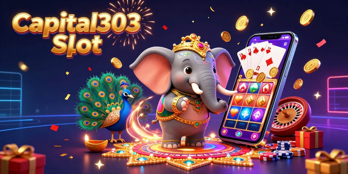 Play the colorful Capital303 Slot with vibrant giant characters and dynamic gaming elements.