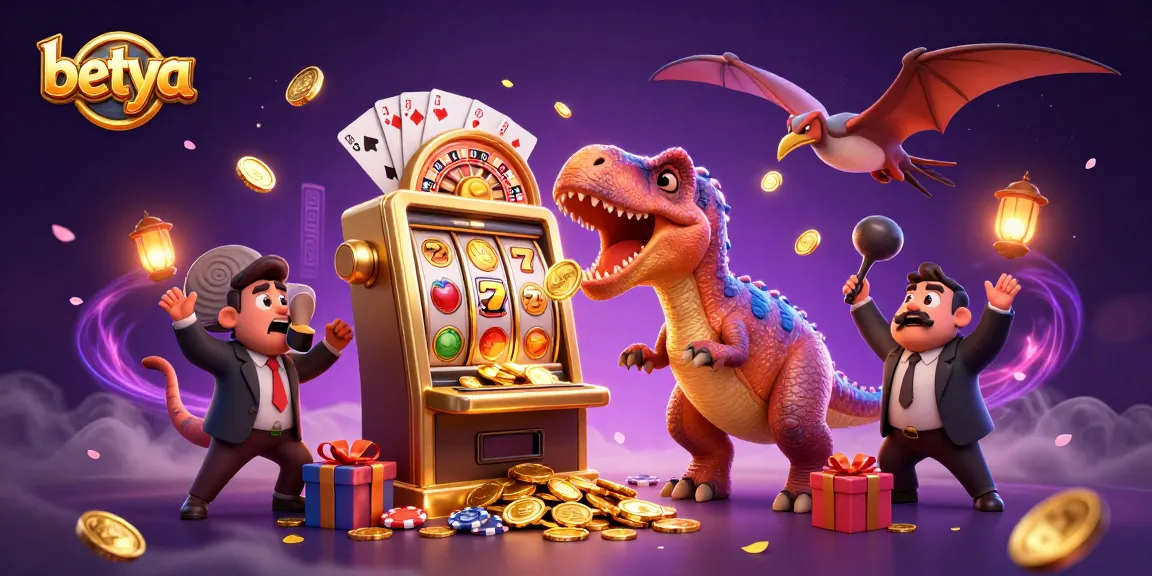 Experience the excitement of betya with a dinosaur jackpot scene that captures casino magic.
