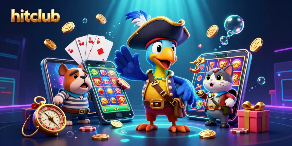 Experience excitement at hitclub with pirate characters and vibrant slot game elements.