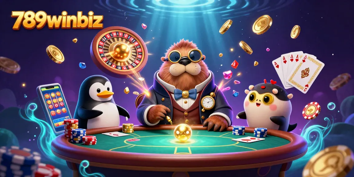 Experience the thrill of 789winbiz with charming characters at an underwater poker table, merging fun and strategy.