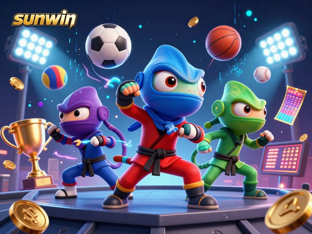 Engage in thrilling play with sunwin as ninja chameleons showcase dynamic sports betting excitement.