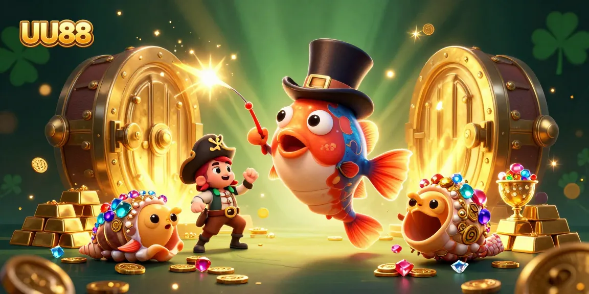 UU88 attracts players with dazzling winnings in a vibrant 3D casino scene featuring treasure and excitement.