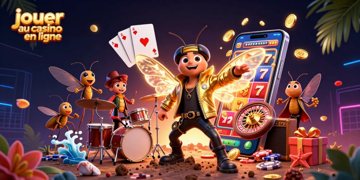 Jouer au casino en ligne avec des personnages colorés et des éléments de jeux de casino dynamiques.