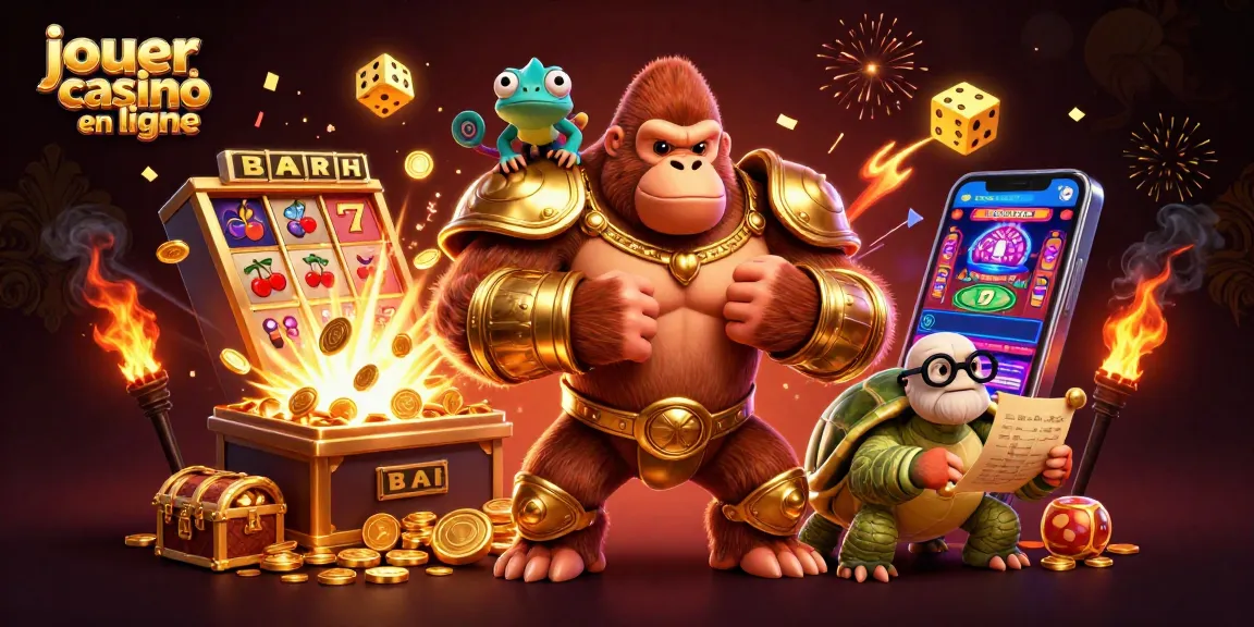 Jouer au casino en ligne avec des personnages colorés et des machines à sous gagnantes.