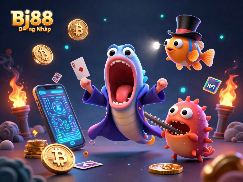 Engage in thrilling games at Bj88 Đăng Nhập featuring unique characters and vibrant casino elements.