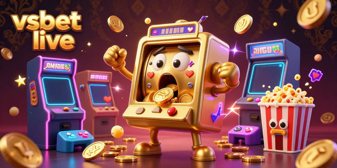 Experience thrilling moments with the vsbet live golden slot machine winning jackpots amid colorful arcade elements.