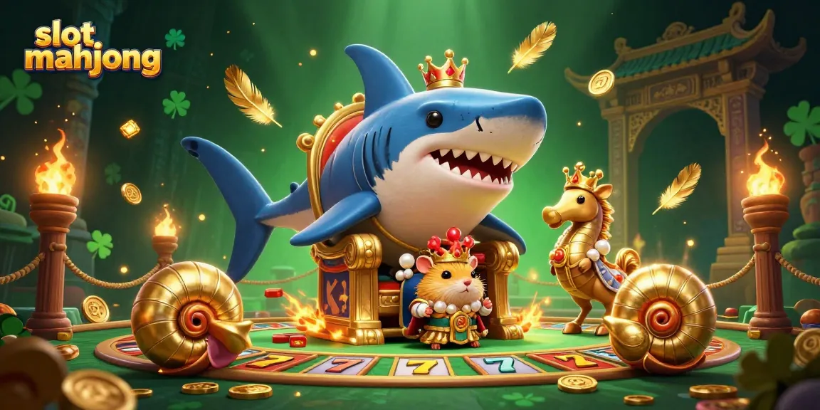 Engage with slot mahjong for massive wins with this dynamic 3D casino scene featuring a fierce hamster king.