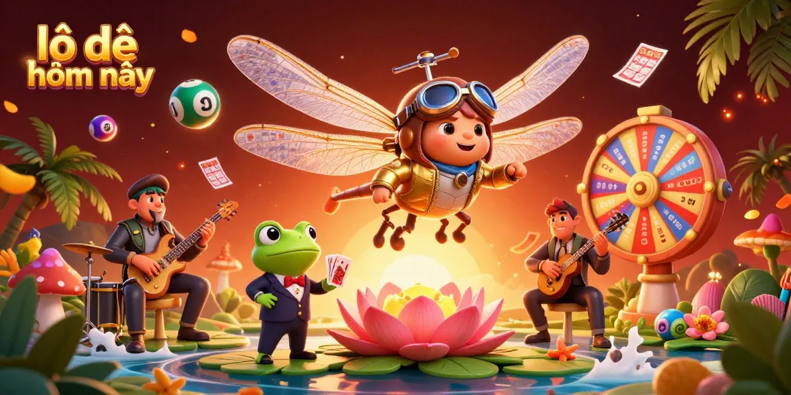 Experience lô đề hôm nay with vibrant lottery themes, 3D illustrations of thrilling casino dynamics.