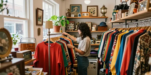 Exploring vintage treasures at ROKOK88 filled with unique secondhand finds.