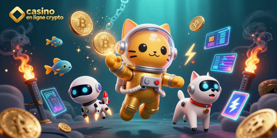 Gagnez avec le casino en ligne crypto grâce à une illustration vivante et détaillée du monde des cryptomonnaies.