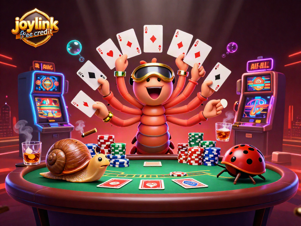 Experience the thrill of joylink free credit at a vibrant casino scene with exciting game elements.