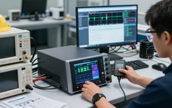 NAGA2000 testing scene with technician using advanced tools in a lab